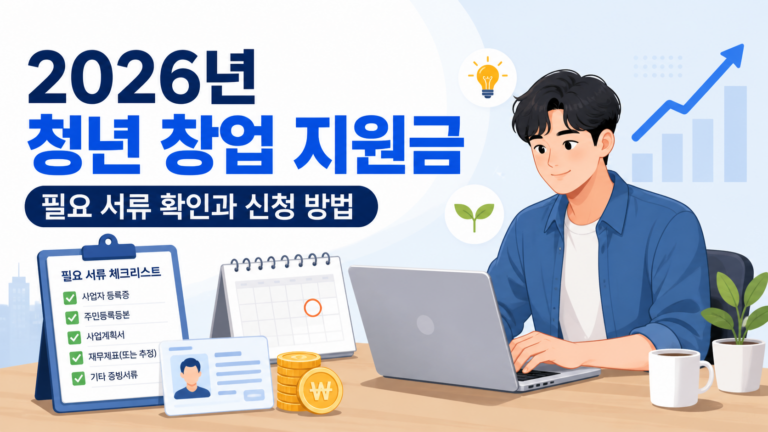 2026년 청년 창업 지원금, 필요 서류 확인과 신청 방법