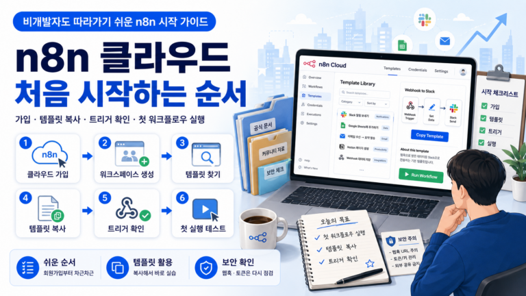 n8n 클라우드 첫 워크플로우: 비개발자도 10분 만에 시작하는 법